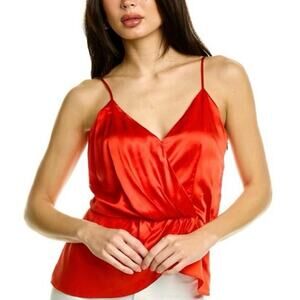 Cinq a Sept Mirin Silk Camisole In Chili Pepper